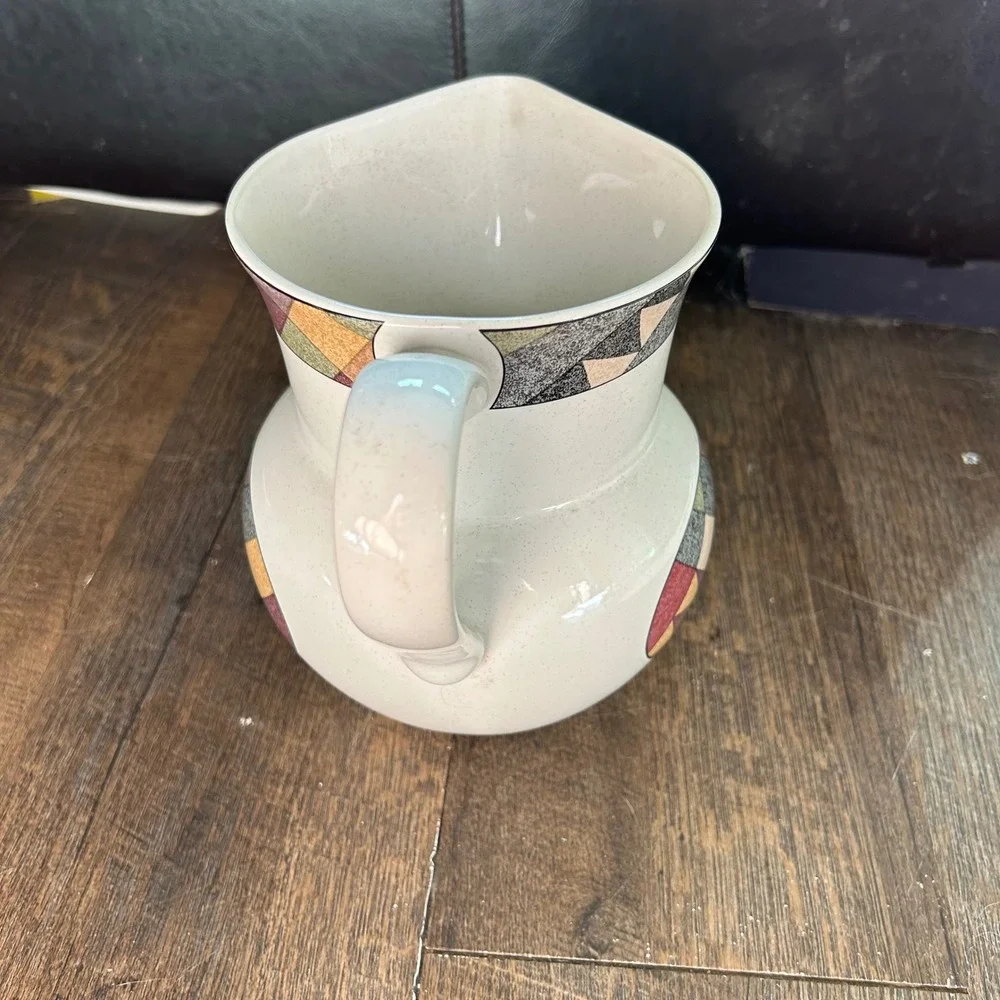 Studio Nova Palm Desert‎ Pitcher Nancy Green Y2216 Geometric Ceramic Stoneware